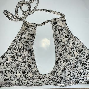 Halter Floral Pattern Bikini Top